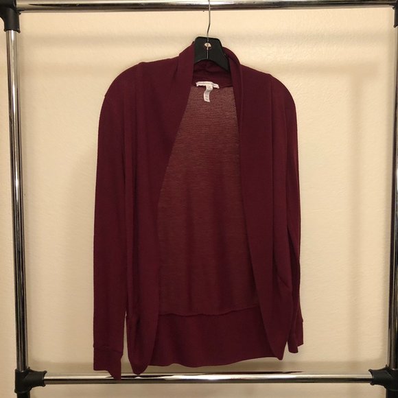 Burgundy Long-Sleeve Cardigan Medium - Picture 1 of 2